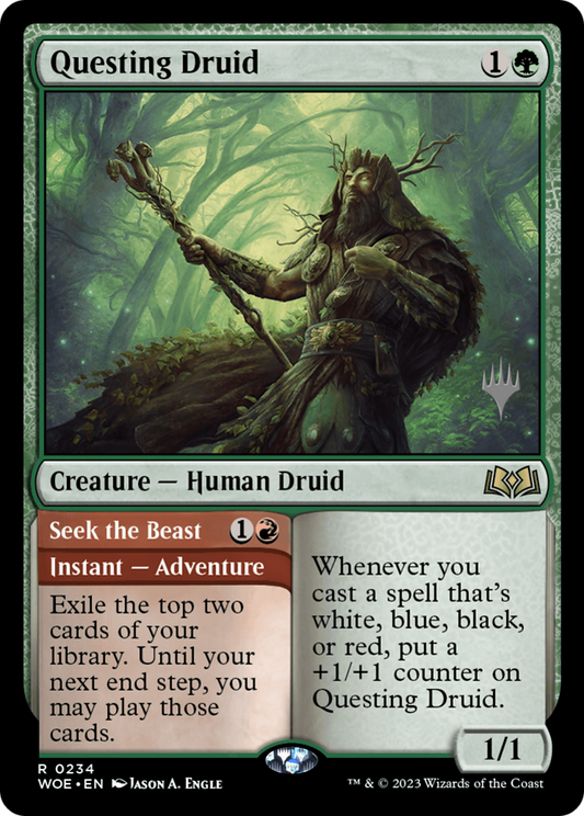 Questing Druid (PPWOE-234P) - Wilds of Eldraine Promos Foil