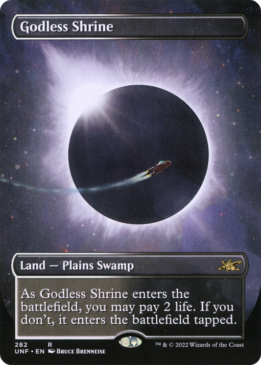 Godless Shrine (Borderless) (UNF-282) - Unfinity (Borderless) Foil