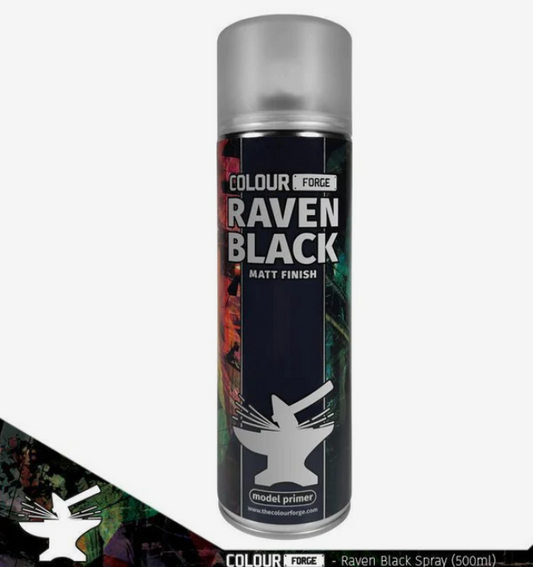 Colour Forge - Aerosol Spray Primer - Raven Black 500ml