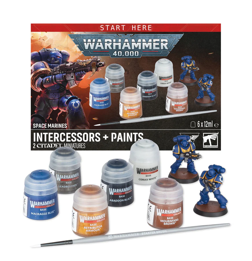 Warhammer 40k 11th Edition: Space Marines Intercessors + Paints (60-11)
