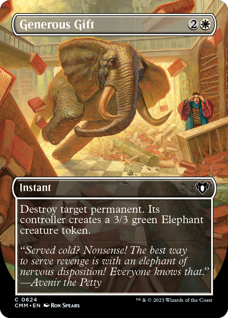 Generous Gift (Borderless) (CMM-624) - Commander Masters (Borderless) Foil