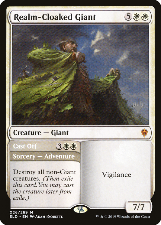 Realm-Cloaked Giant (PPELD-26P) - Throne of Eldraine Promos Foil