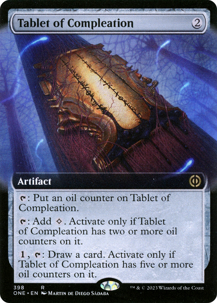 Tablet of Compleation (Extended Art) (ONE-398) - Phyrexia: All Will Be One: (Extended Art)