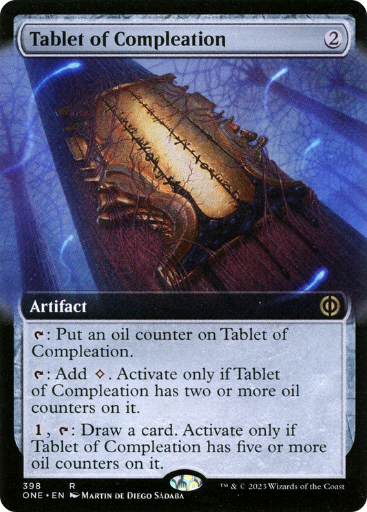 Tablet of Compleation (Extended Art) (ONE-398) - Phyrexia: All Will Be One: (Extended Art)