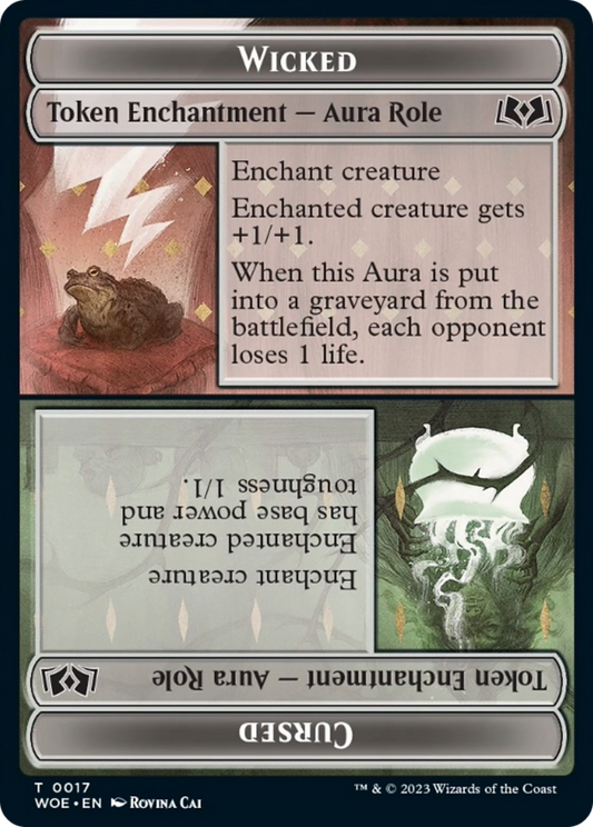 Wicked Role / Cursed Role Token (WOE-017) - Wilds of Eldraine Tokens
