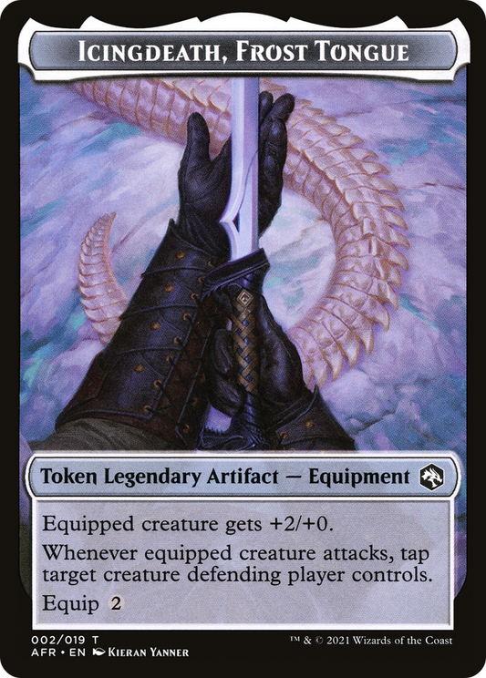 Icingdeath, Frost Tongue Token (AFR-002) - Adventures in the Forgotten Realms Tokens