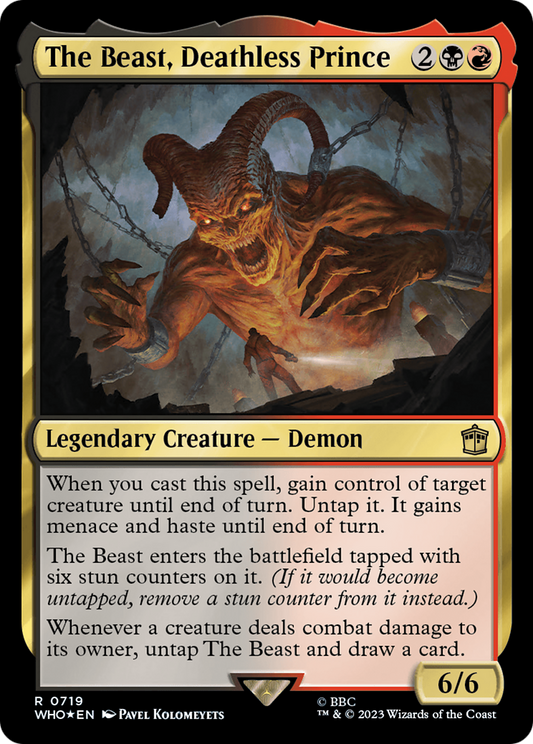 The Beast, Deathless Prince (Surge Foil) (WHO-719) - Doctor Who Foil