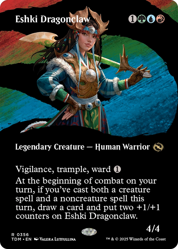 Eshki Dragonclaw (TDM-356) - Tarkir: Dragonstorm: (Showcase) (Borderless) Foil