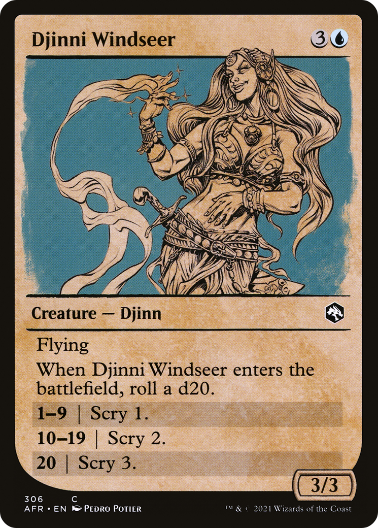 Djinni Windseer (Showcase) (AFR-306) - Adventures in the Forgotten Realms: (Showcase) Foil