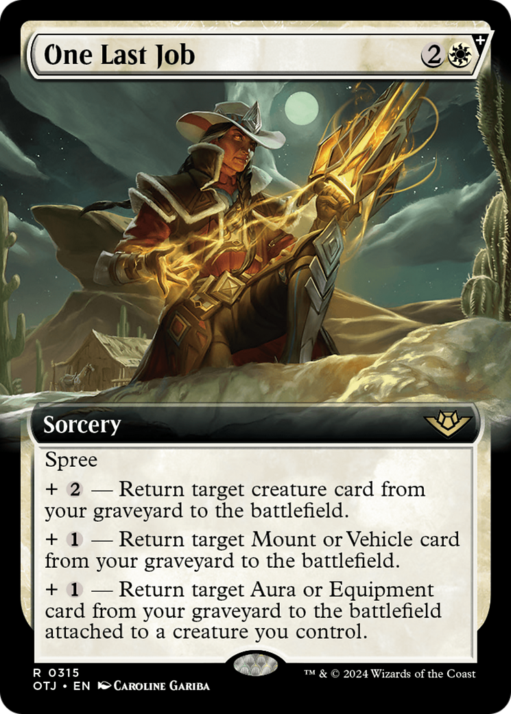 One Last Job (Extended Art) (OTJ-315) - Outlaws of Thunder Junction: (Extended Art, spree) Foil