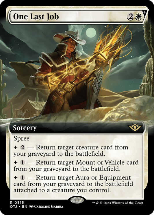 One Last Job (Extended Art) (OTJ-315) - Outlaws of Thunder Junction: (Extended Art, spree) Foil