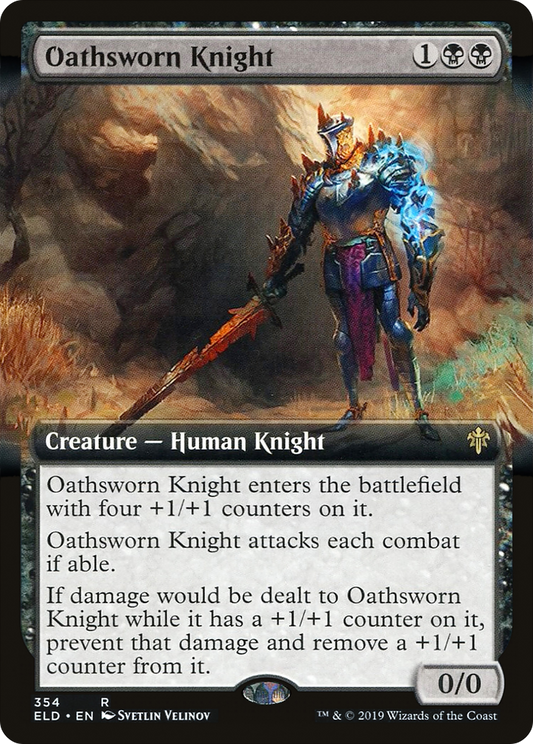 Oathsworn Knight (Extended Art) (ELD-354) - Throne of Eldraine: (Extended Art) Foil