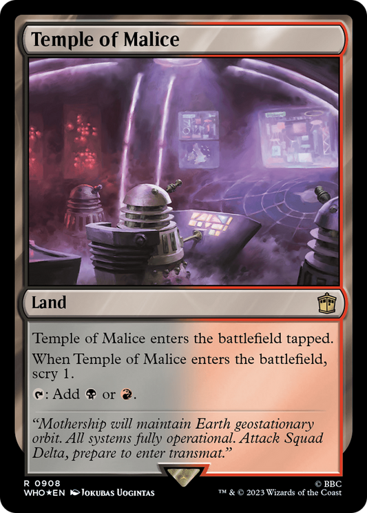 Temple of Malice (Surge Foil) (WHO-908) - Doctor Who Foil