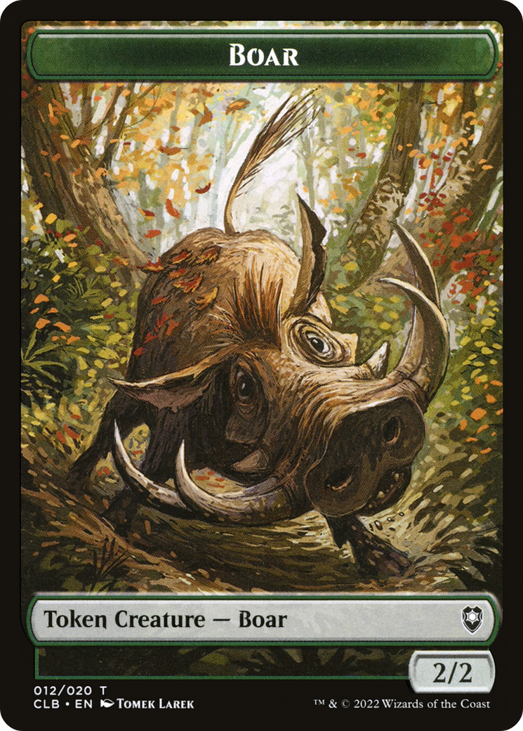 Boar Token (CLB-012) - Battle for Baldur's Gate Tokens