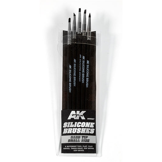 AK Interactive - Brushes - Silicone Hard Tip Small Brushes Set AK9087