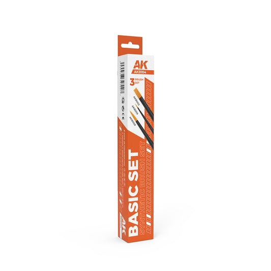 AK Interactive - Brushes - Basic Brushes Set (3 Brushes)