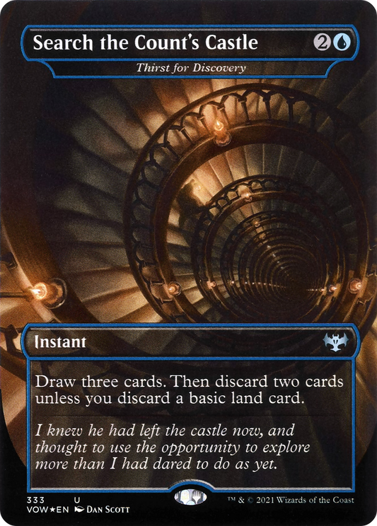 Search the Count's Castle - Thirst for Discovery (VOW-333) - Innistrad: Crimson Vow / Search the Count's Castle (Borderless) Foil