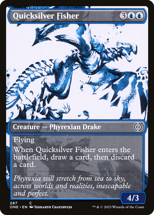Quicksilver Fisher (Showcase) (ONE-287) - Phyrexia: All Will Be One: (Showcase) Foil