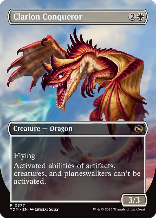 Clarion Conqueror // Clarion Conqueror (TDM-377) - Tarkir: Dragonstorm (Borderless) Foil
