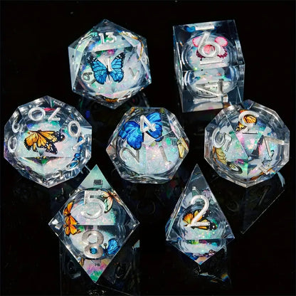 Butterfly Liquid Core Dice Set