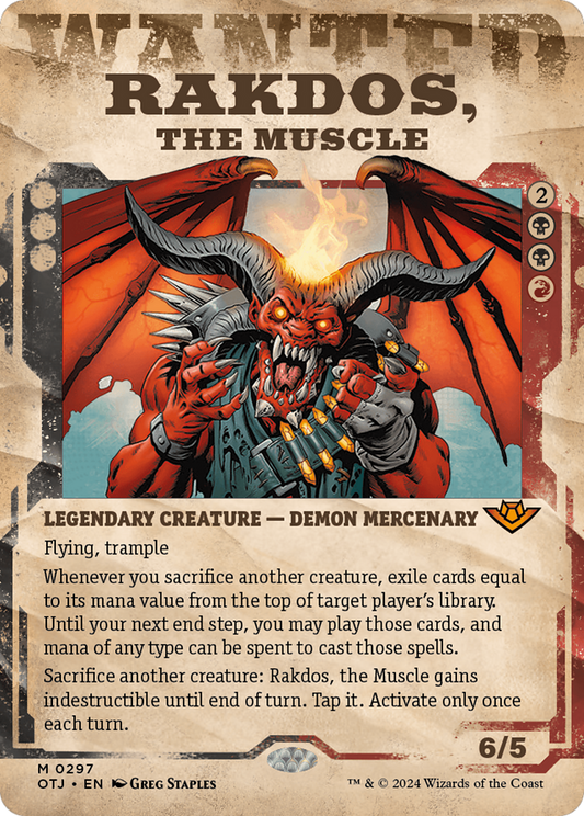 Rakdos, the Muscle (Showcase) (OTJ-297) - Outlaws of Thunder Junction: (Showcase) (Borderless)