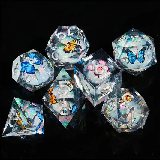 Butterfly Liquid Core Dice Set