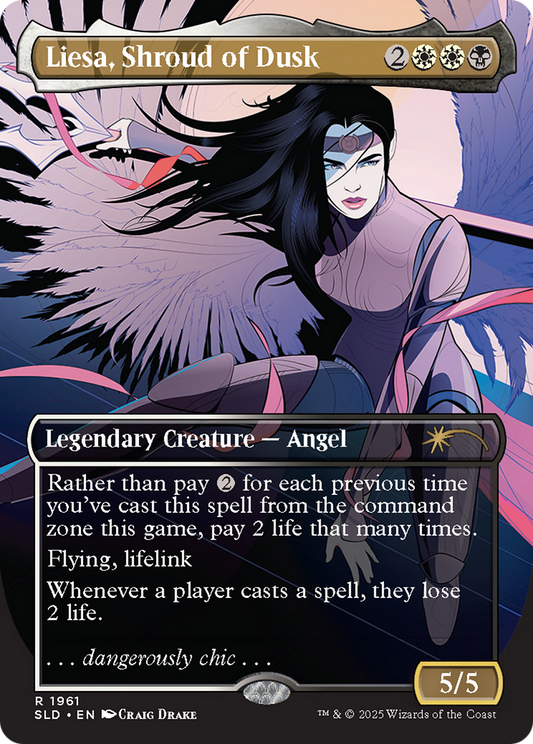 Liesa, Shroud of Dusk (SLD-1961) - Secret Lair Drop (Borderless) Foil
