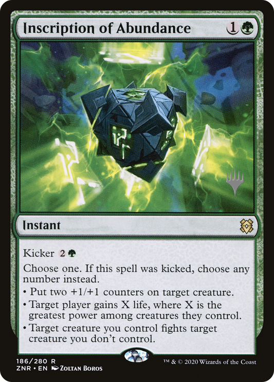 Inscription of Abundance (PPZNR-186) - Zendikar Rising Promos