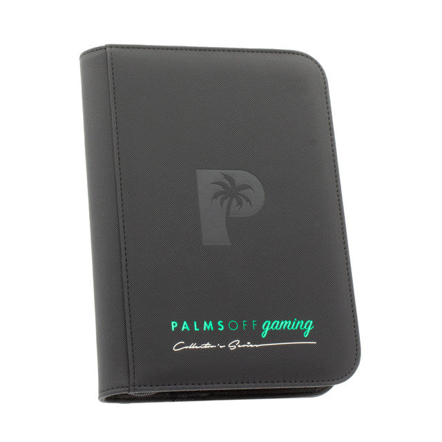Palms Off Gaming Collector's Series 4 Pocket Zip Trading Card Binder - BLACK