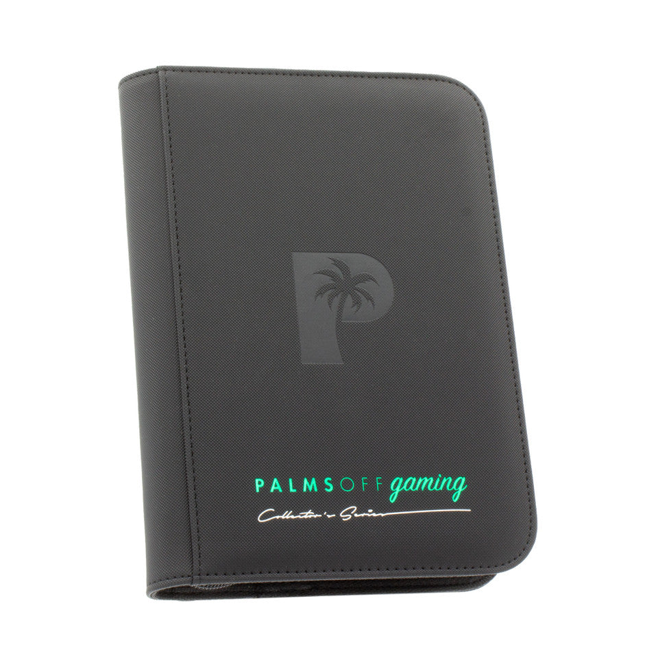 Palms Off Gaming Collector's Series 4 Pocket Zip Trading Card Binder - BLACK