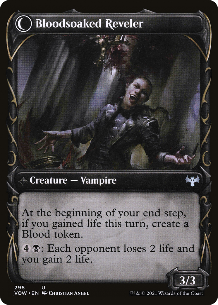 Restless Bloodseeker (Showcase) (VOW-295) - Innistrad: Crimson Vow: (Showcase, Double Faced Transform) Foil