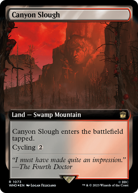 Canyon Slough (Extended Art) (Surge Foil) (WHO-1073) - Doctor Who: (Extended Art) Foil