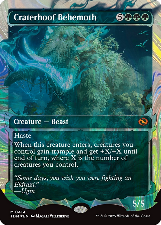 Craterhoof Behemoth (TDM-414) - Tarkir: Dragonstorm: (Showcase) Foil