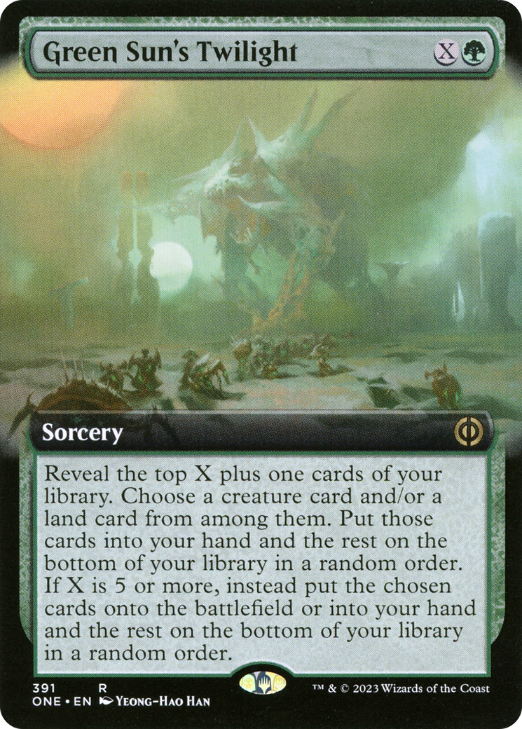 Green Sun's Twilight (Extended Art) (ONE-391) - Phyrexia: All Will Be One: (Extended Art)
