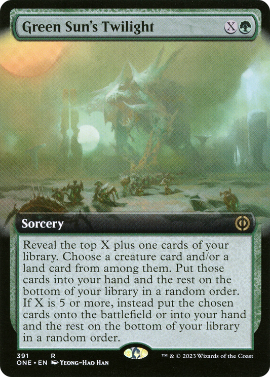 Green Sun's Twilight (Extended Art) (ONE-391) - Phyrexia: All Will Be One: (Extended Art)