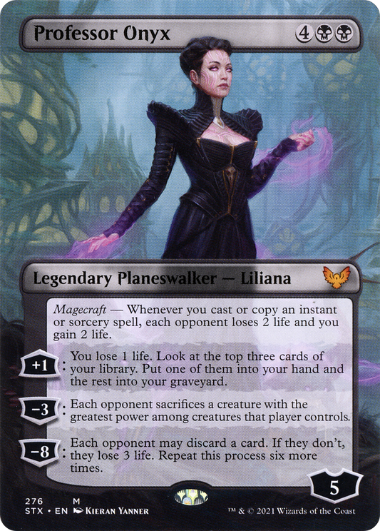 Professor Onyx (Borderless) (STX-276) - Strixhaven: School of Mages (Borderless) Foil