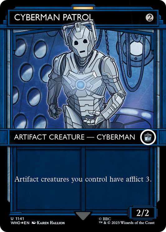 Cyberman Patrol (Showcase) (Surge Foil) (WHO-1141) - Doctor Who: (Showcase) (Borderless) Foil