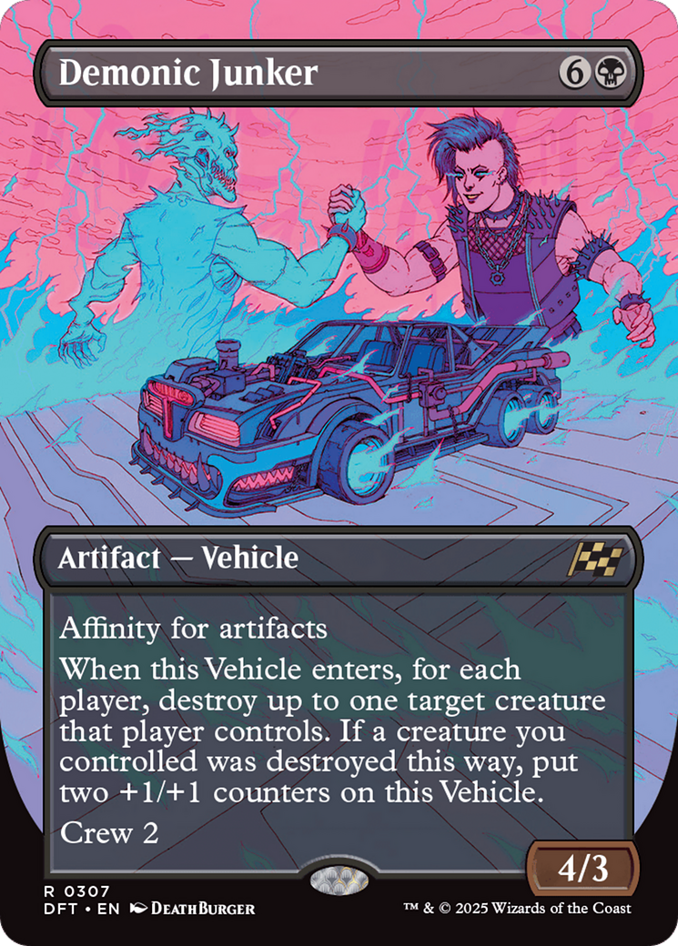 Demonic Junker (DFT-307) - Aetherdrift (Borderless) Foil
