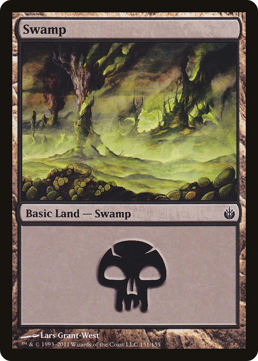 Swamp (151) (MBS-151) - Mirrodin Besieged Foil