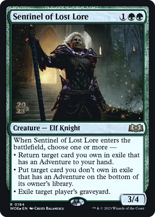 Sentinel of Lost Lore (PRE-184S) - Wilds of Eldraine Promos Foil