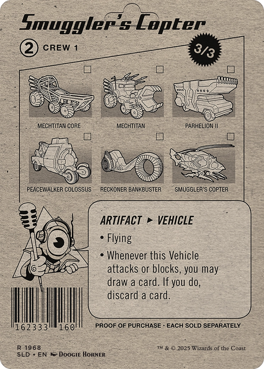 Smuggler's Copter // Smuggler's Copter (SLD-1968) - Secret Lair Drop (Borderless) Foil
