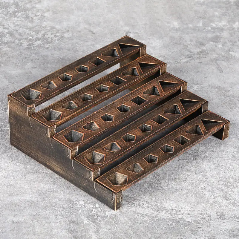 Bronze 3d Printed Premium 5 Shelf Dice Stand
