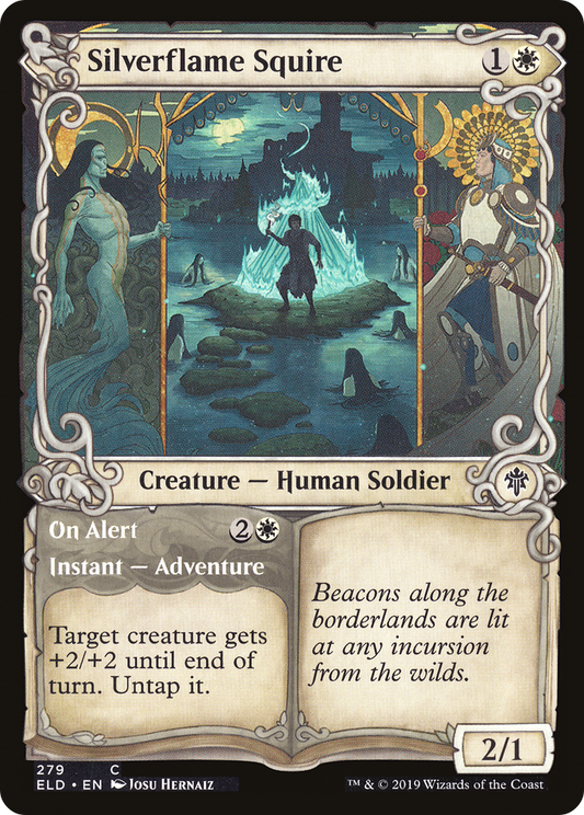 Silverflame Squire (Showcase) (ELD-279) - Throne of Eldraine: (Showcase)