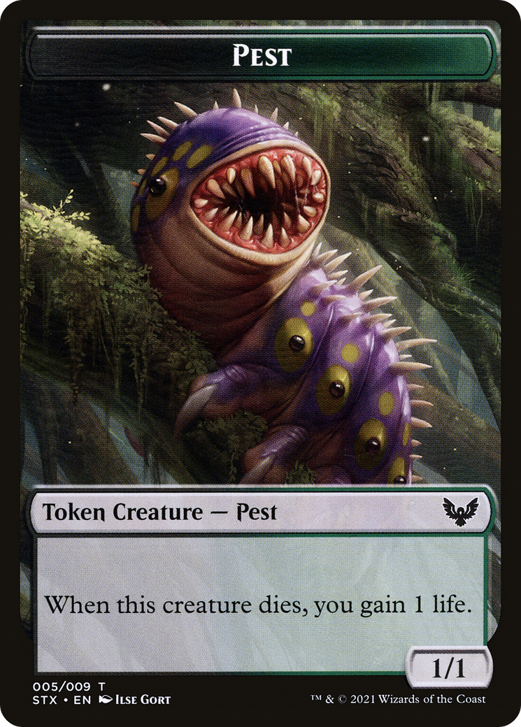 Pest Token (STX-005) - Strixhaven: School of Mages Tokens