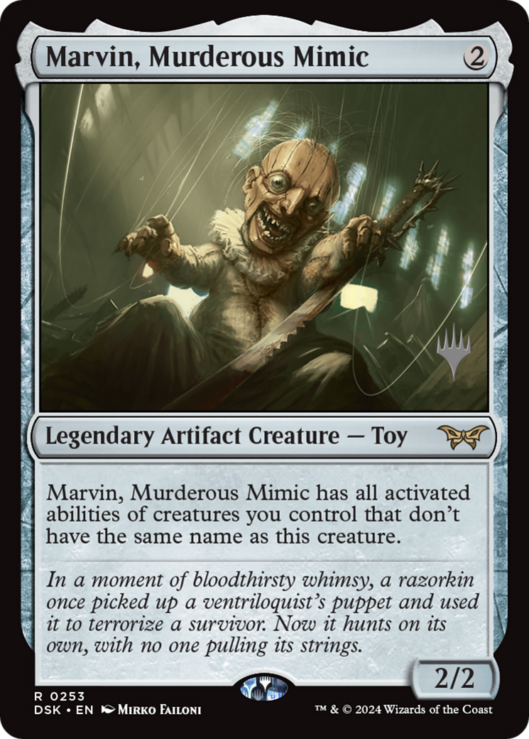Marvin, Murderous Mimic (PPDSK-253P) - Duskmourn: House of Horror Promos Foil