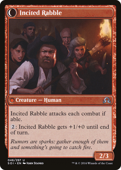Town Gossipmonger (SOI-046) - Shadows over Innistrad: (Double Faced Transform) Foil