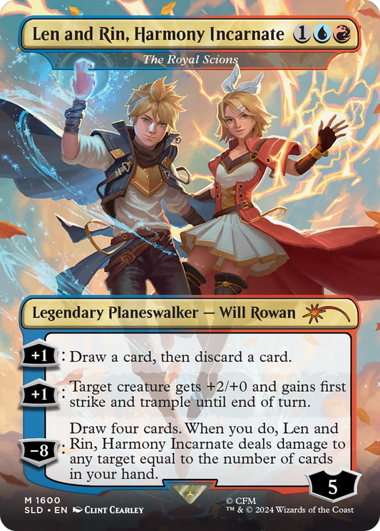 The Royal Scions (SLD-1600) - Secret Lair Drop / Len and Rin, Harmony Incarnate (Borderless) Foil