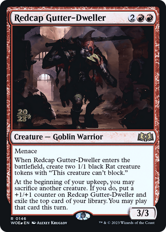 Redcap Gutter-Dweller (PRE-146S) - Wilds of Eldraine Promos Foil