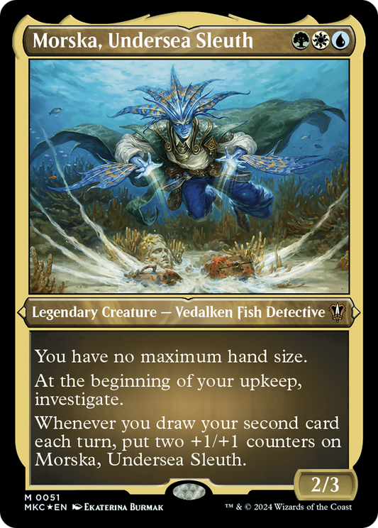 Morska, Undersea Sleuth (Display Commander) - Thick Stock (MKC-051) - Murders at Karlov Manor Commander Foil