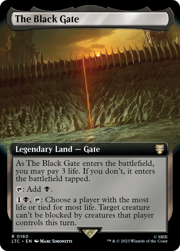 The Black Gate (Extended Art) (LTC-160) - Tales of Middle-earth Commander: (Extended Art)